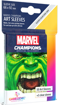 Koszulki na karty Gamegenic Marvel Champions Art Sleeves Hulk 66 mm x 91 mm 50 + 1 szt (4251715410509) - obraz 4