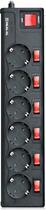 Сетевой фильтр-удлинитель Real-El RS-6 Extra 1.8 м Black