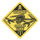 M-Tac нашивка Drones Zone Yellow/Black - зображення 1