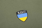 Футболка с рисунком 5.11 Tactical Shield Ukraine Лимитированная Серия L Military Green - изображение 4