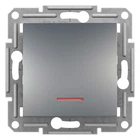 Кнопочный выключатель Schneider Electric Asfora с подсветкой сталь EPH1600162