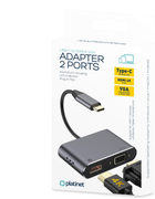 Adapter Platinet Multimedia USB Type-C - HDMI + VGA F/F Black (PMMA9832) - obraz 3