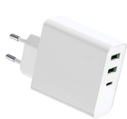 Мережевий зарядний пристрій Platinet 45581 2 x USB A + USB C 65W White (PLCUPD65W) - зображення 2