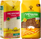 Набір Зерновита Рис круглий Кілійський 1 кг + Гречка 1 кг (2 кг) (4820197781799)