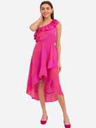 Sukienka trapezowa damska midi Ax Paris DA1722 S Różowa (5063259044312) - obraz 3