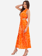 Sukienka trapezowa damska długa letnia damska Ax Paris DA1723 S Pomarańczowa (5063259043827) - obraz 4