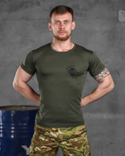 Тактическая потоотводящая футболка odin олива welcome 0 L - изображение 1