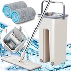Швабра ледачка Supretto Scratch Cleaning Mop з великим відром та автоматичним віджимом