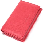 Кожаный удобный женский кошелек в три сложения ST Leather 22490 красный