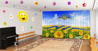 Патріотичні Фото Штори в дитячий сад PHOTODECOR "Українські стрічки та соняшники"