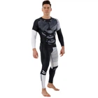 Мужской спортивный комплект рашгард + тайтсы Domino 210-2 размер S (160-165см) Black-White