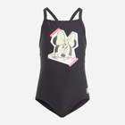 Підлітковий суцільний купальник для дівчинки Adidas Dy Min Suit IT8626 140 Чорний (4067887235839) - зображення 1
