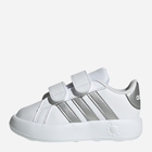 Tenisówki dziecięce dla dziewczynki na rzepy Adidas Grand Court 2.0 Cf ID5274 24 Białe (4066765034984) - obraz 4