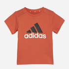Komplet chłopięcy letni (koszulka + spodenki) Adidas I Bl Co T Set IQ4132 98 Pomarańczowy/Czarny (4067887522892) - obraz 2