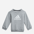 Komplet sportowy (bluza + spodnie) chłopięcy Adidas I Bos Logo Jog H28835 86 Czarny/Szary (4064053820646) - obraz 2