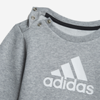 Дитячий спортивний костюм (світшот + штани) для хлопчика Adidas I Bos Logo Jog H28835 104 Чорний/Сірий (4064053820714) - зображення 5