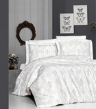 Комплект постельного белья Satin Cotton First Choice - First Choice - S-241 DELMOR CREAM - Полуторный - Белый