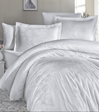 Комплект постельного белья Jacquard Satin First Choice - First Choice - JS-21 HERRA WHITE - Евро - Белый