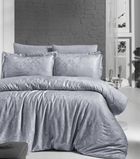 Комплект постельного белья Jacquard Satin First Choice - First Choice - JS-141 LAMONE GREY - Евро - Серый