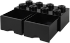 Контейнер LEGO Storage Brick 8 з висувними ящиками для зберігання Чорний (40061733) - зображення 5