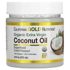 Кокосовое масло, California Gold Nutrition, SUPERFOODS, органическое нерафинированное первого холодного отжима, 473 мл