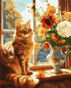 Картина по номерам Рыжий котик ©art_selena_ua 40x50 KHO6604 Идейка