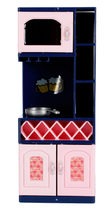 Набір кухонних меблів для ляльок Mega Creative з аксесуарами Синьо-рожевий (5908275188971) - зображення 9
