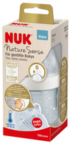Скляна пляшечка для годування Nuk Nature Sense з соскою Біла 120 мл (4008600441427) - зображення 2