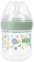 Butelka do karmienia Nuk For Nature S ze smoczkiem silikonowym Zielona 150 ml (4008600441182) - obraz 1
