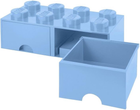 Pudełko LEGO Storage Brick 8 z szufladą i ośmioma wypustkami Błękitny (40061736) - obraz 4