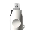 OTG Hoco UA10, MicroUSB, Срібний - 175860