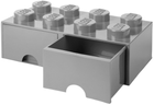 Pojemnik LEGO Storage Brick 8 z szufladami do przechowywania Szary (40061740) - obraz 3