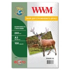 Фотопапір WWM шовковисто-глянсовий 260г/м кв, A3, 100 арк (SG260A3.100)