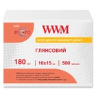 Фотобумага WWM 10см x 15см 180г/м кв 500л глянцевая (G180.F500)