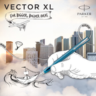 Pióro wieczne Parker Vector XL Metallic Teal Fountain Pen Niebieskie (3026981597466) - obraz 2