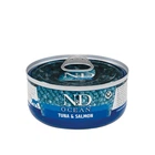 Вологий корм для кішок Farmina N&D Grain Free Ocean Cat Tuna & Salmon 70 г