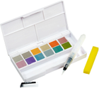 Zestaw farb akwarelowych Derwent Metallic Paint z pędzelkiem i zbiornikiem 12 kolorów (5028252599924) - obraz 2