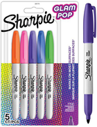 Zestaw markerów Sharpie Permanent Marker Fine Glam Pop 5 szt (3026982017741) - obraz 1
