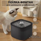 Поїлка/питний фонтан для котів і собак з фільтром, обʼємом 3 л (чорний)