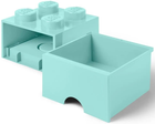 Pojemnik do przechowywania LEGO Storage Brick 4 z szufladą AquaBlue (40051742) - obraz 3
