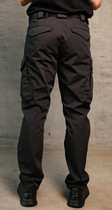Брюки мужские карго модель SLAVA черные размер 32/34 + подарок шеврон "ПОЛІЦІЯ" размером 12*2,5 см - изображение 2
