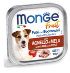 Влажный корм для собак Monge Dog Wet FRUIT Ягненок с яблоком