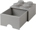 Контейнер для зберігання LEGO Storage Brick Drawer 4 з висувним ящиком Сірий (40051740) - зображення 2