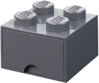 Pojemnik do przechowywania LEGO Storage Brick Drawer 4 z szufladą Ciemno szary (40051754) - obraz 1