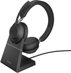 Навушники Jabra Evolve2 65 USB-A UC Stereo with Charging Stand Black (26599-989-989) - зображення 1