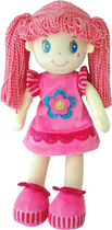 Lalka Smily Play "Szmacianka" w różowej sukience z kwiatkiem 35 cm (5905375835873) - obraz 1