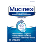 Муцинекс таблетки від кашлю, Mucinex Expectorant 12 hours, 600мг 20шт - зображення 1
