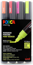 Набір маркерів Posca PC5M Medium Tip Pen Neon Colors 4 шт (3296280033433) - зображення 1