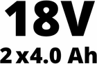 Акумулятор для інструментів Einhell X-Change 18 В Li-Ion 4 Аг 2 шт (4511489) - зображення 3