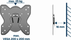 Настінний кронштейн Gembird 23 - 42” (до 25 кг) (WM-42F-03) - зображення 6